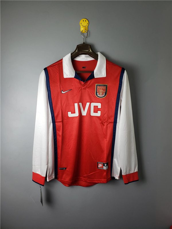 Arsenal Home retro Long Sleeve jersey 1998-1999 Season