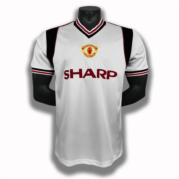 Manchester United White Retro Jersey 1984-1985 Season