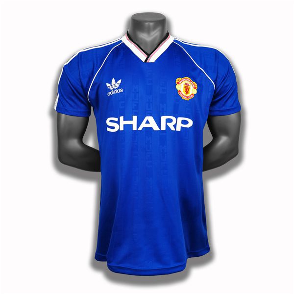 Manchester United Blue Retro Jersey 1988 1990