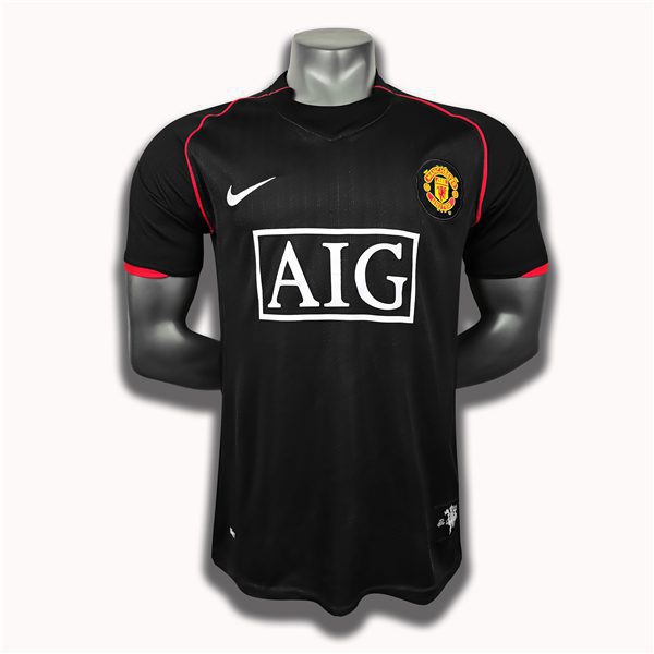 Manchester United black Retro Jersey 2007-2008 Season