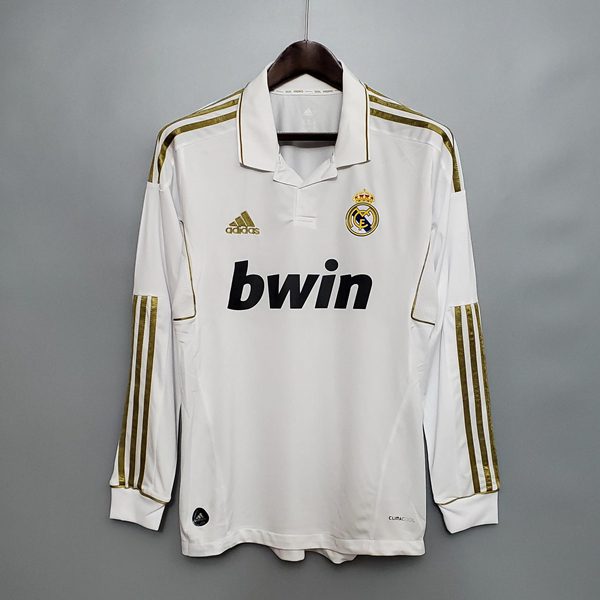 Real Madrid Home Long Sleeve Retro Jersey 2011 2012