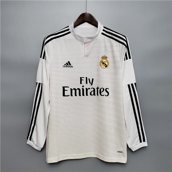 Real Madrid Home Long Sleeve Retro Jersey 2014 2015
