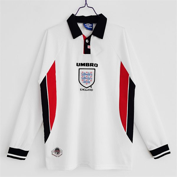 England Home Long Sleeve Retro Jersey 1998 Season