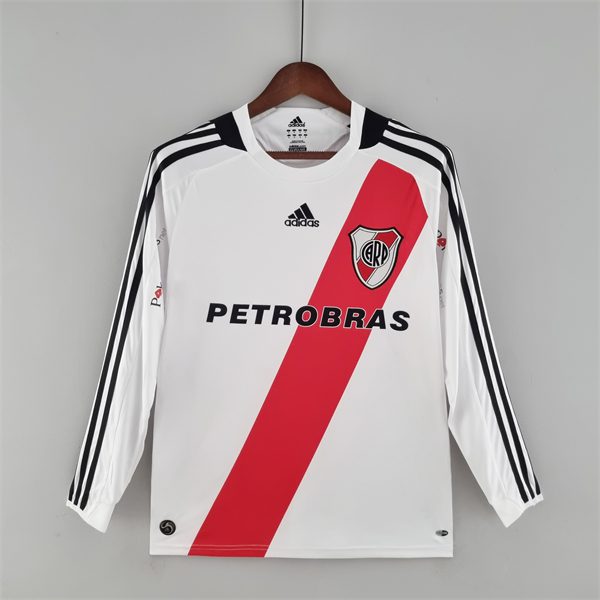 River Plate Home Long Sleeve Retro Jersey 2009 2010