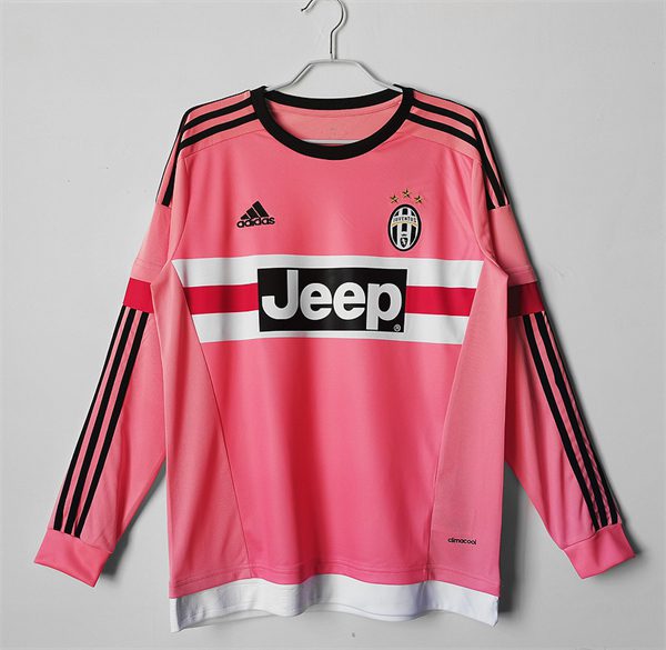 Juventus Away Long Sleeve Retro Jersey 2015 2016 Season