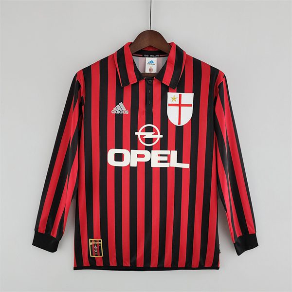 AC Milan long sleeve retro jersey 1999 2000 Season
