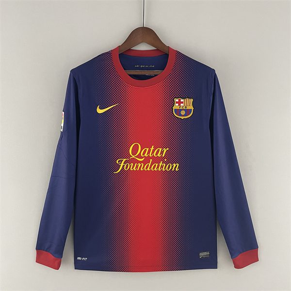 Barcelona Home Long Sleeve Retro Jersey 2012 2013 Season