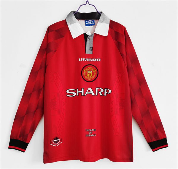Manchester United Home Retro Long Sleeve Shirt 1996 1997