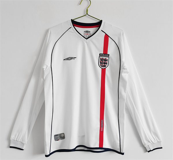 England Home Long Sleeve Retro Shirt 2002