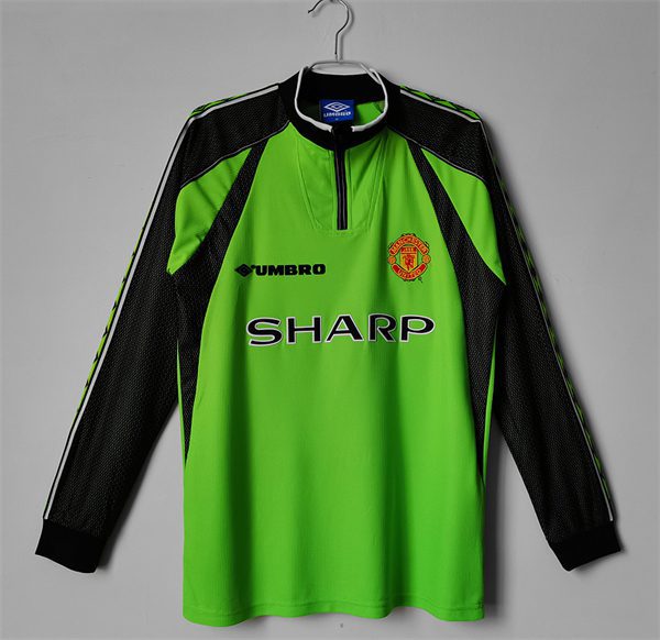 Manchester United Green GK Long Sleeve retro jersey 1998 1999