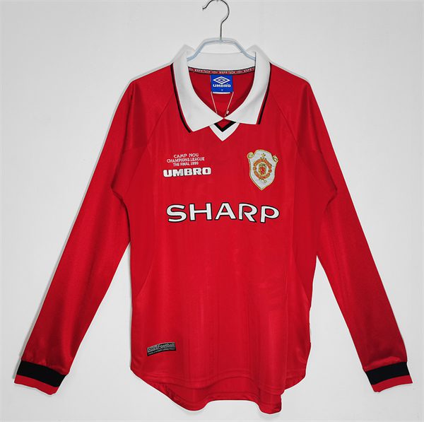 Manchester United Home Long Sleeve retro jersey 1999-2000