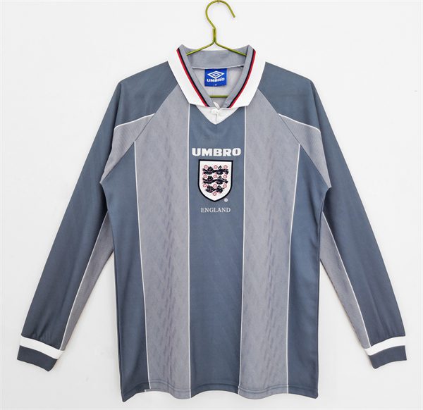 England Away Long Sleeve Retro Jersey 1996 Season
