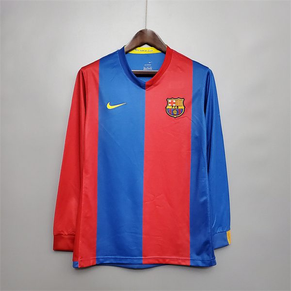 Barcelona  Home Long Sleeve Retro Shirt 2006 2007