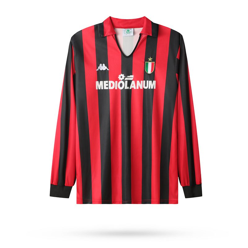 AC Milan 1988 1989 Home Long Sleeve Retro Jersey