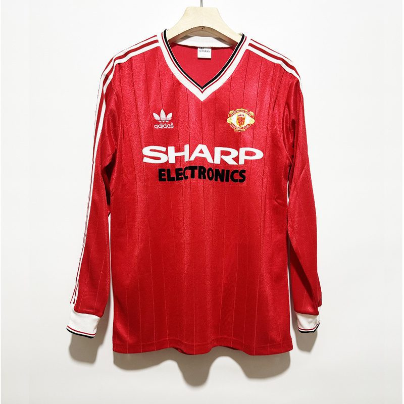 Manchester United Home Long Sleeve retro jersey 1982 1983