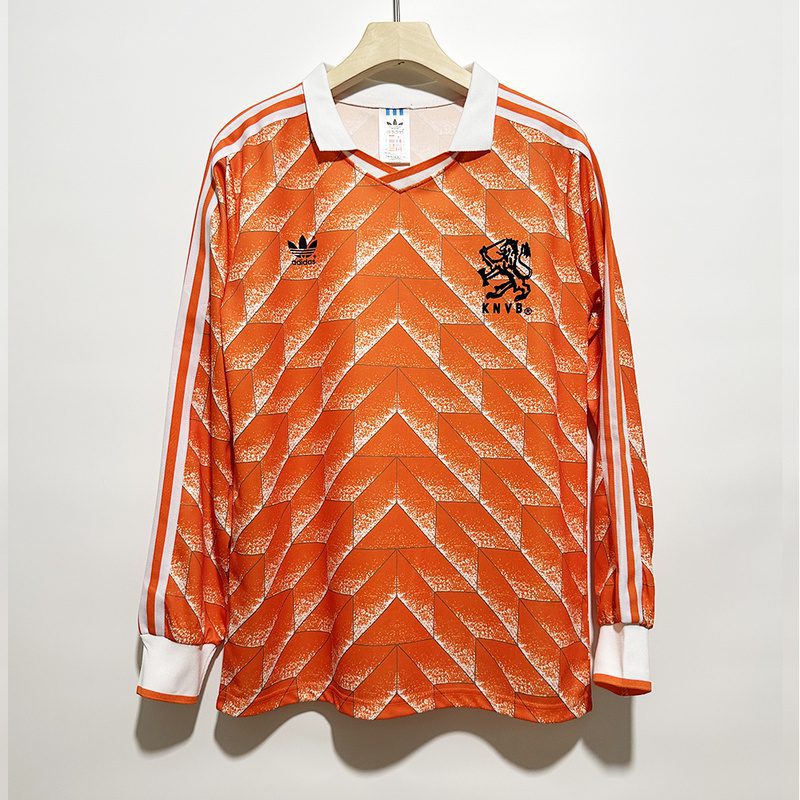Holland 1988 Home Long Sleeve Retro Jersey