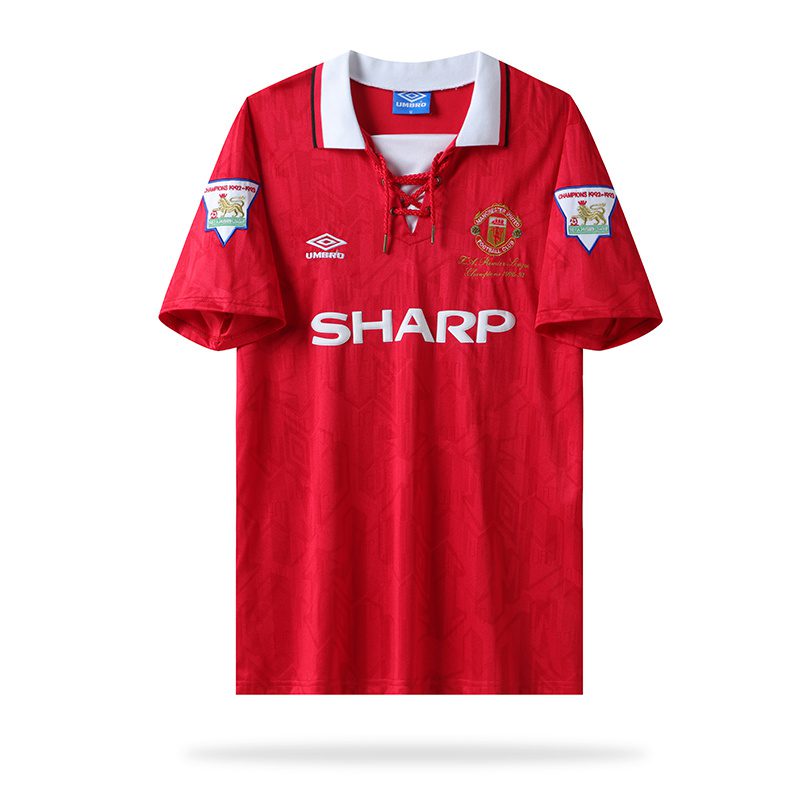 Manchester United Home  retro jersey 1992 1993 (With Champion Patch)
