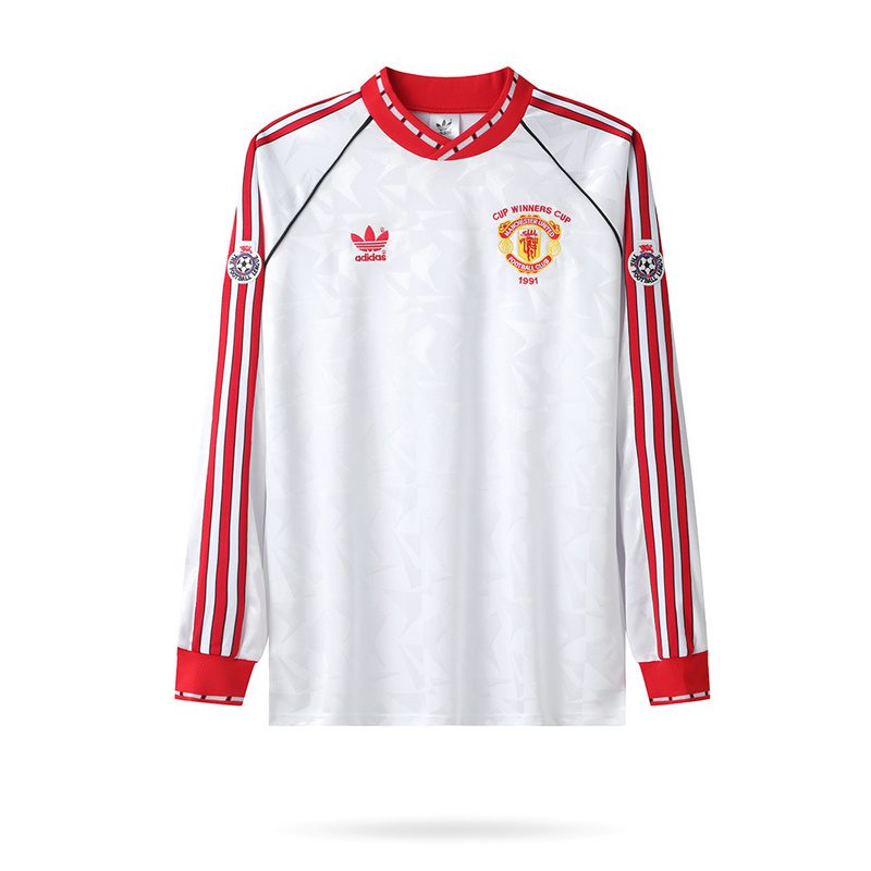 Manchester United 1991 UEFA CUP WINNERS CUP Final Long Sleeve Jersey(With Patch)