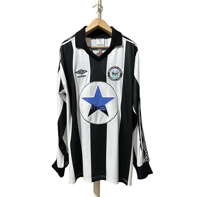 Newcastle United Home Long Sleeve  Retro Jersey 1980 1982