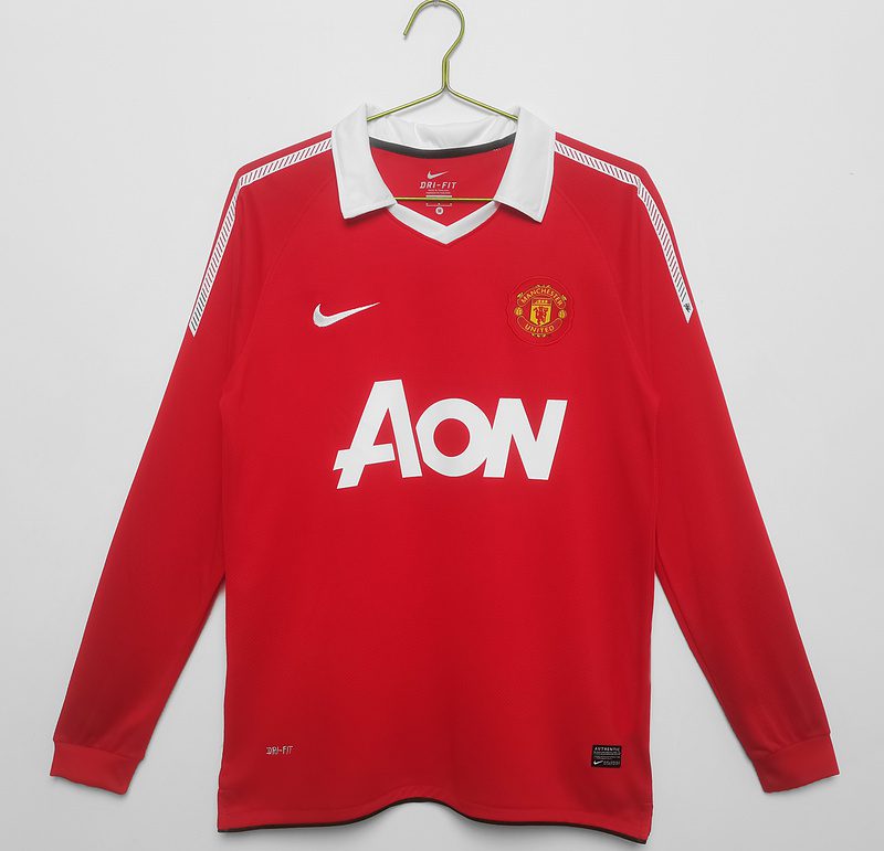 Manchester United Home Retro Shirt Long Sleeve 2010 2011