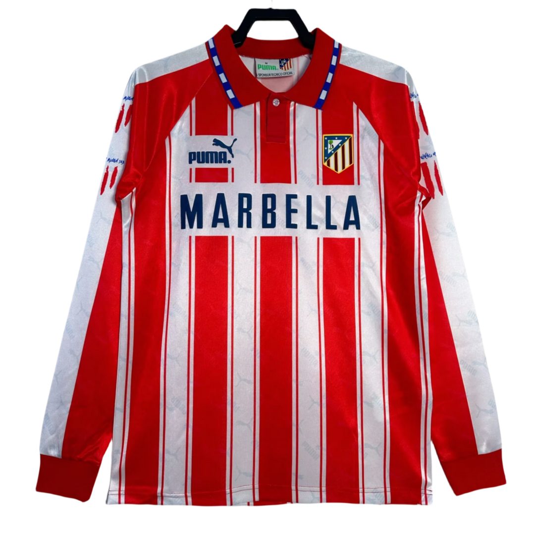 Atletico Madrid 1994 1995 Home Long Sleeve Jersey