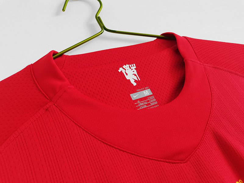 Manchester United 2007 2008 Home Long Sleeve Jersey (Champion Model) - Image 5