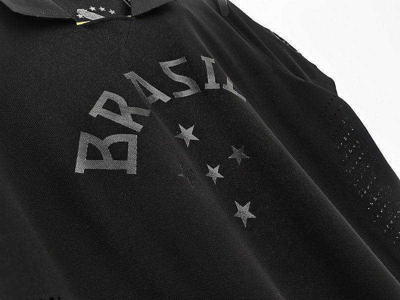Brazil 2013 2014 Black Retro Jersey - Image 5