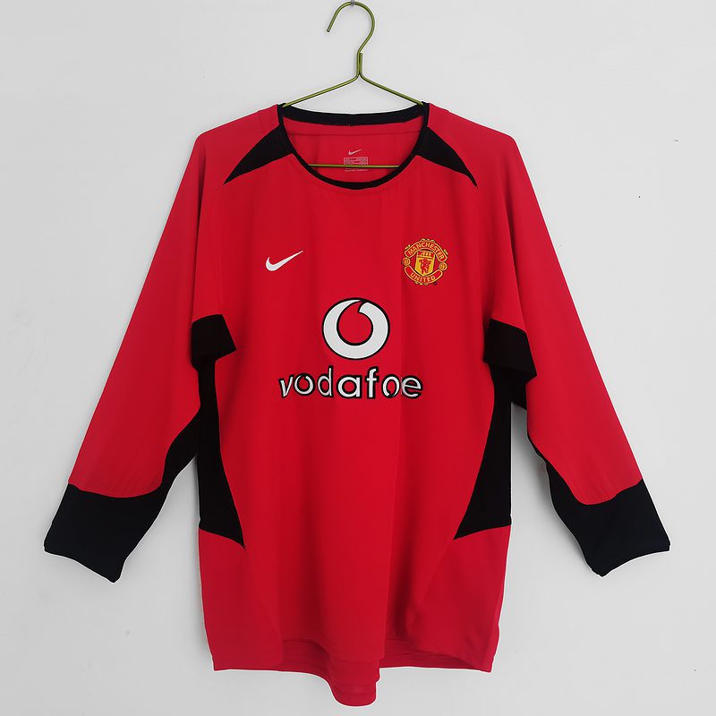 Manchester United 2002 2004 Home Long Sleeve Jersey
