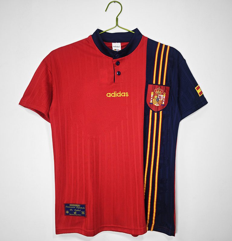 Spain 1996 Home Retro Jersey