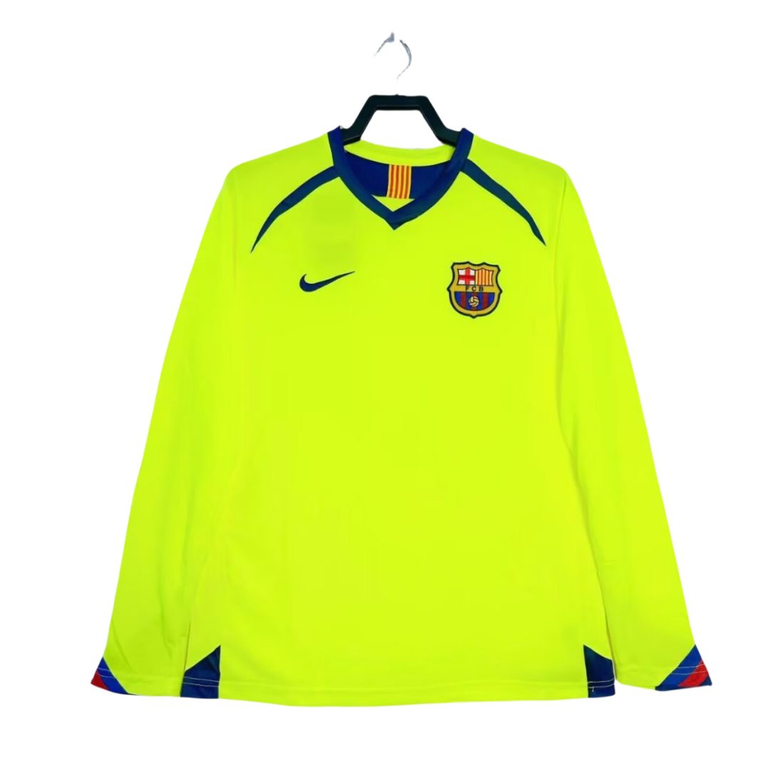 Barcelona 2005 2006 Away Long Sleeve Jersey