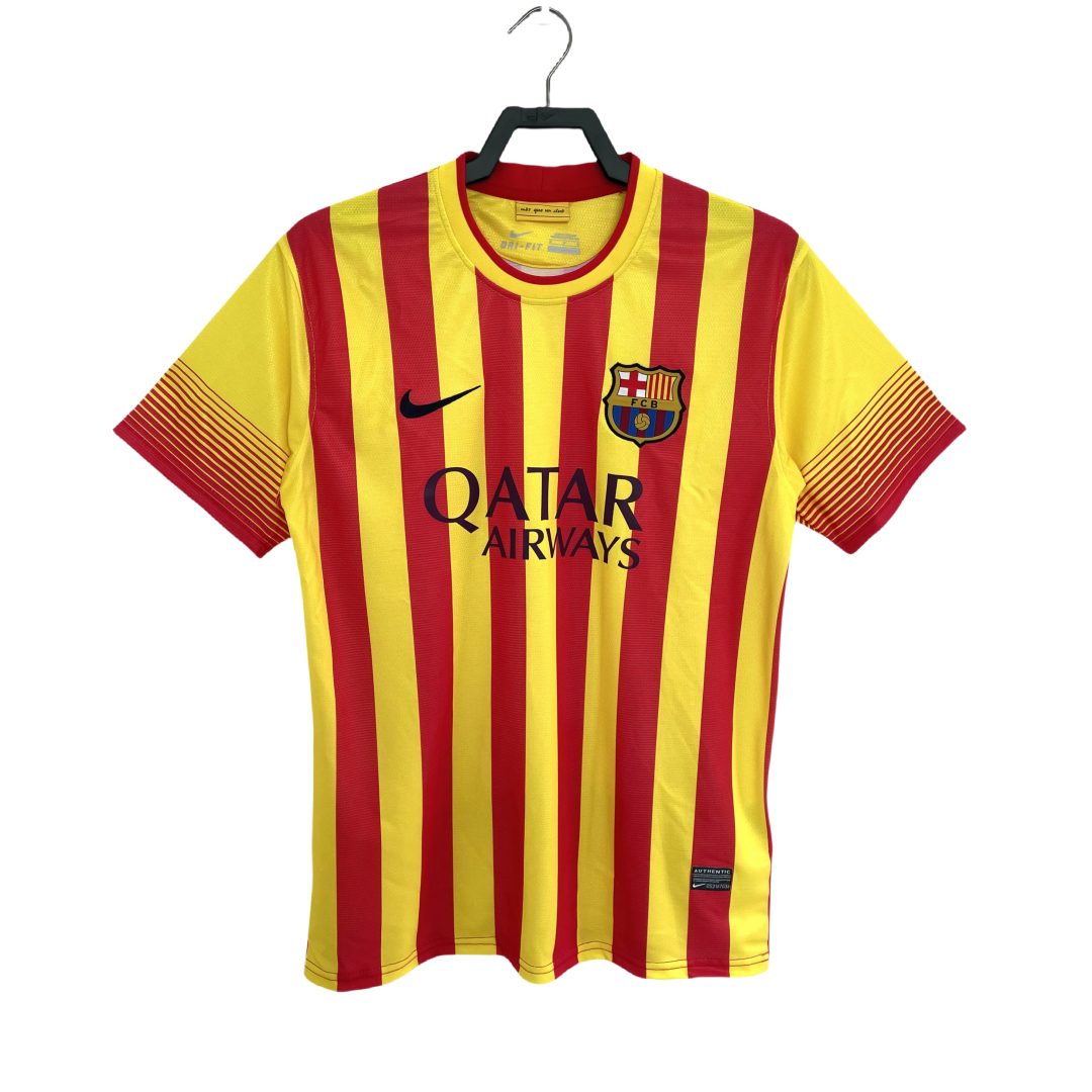 Barcelona 2013 2014 Yellow Away Retro Jersey