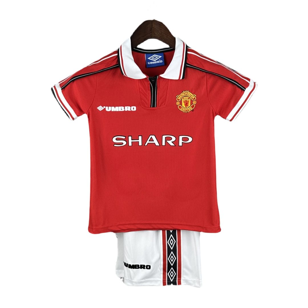 Manchester United 1998 1999 Home Retro Kid Kit (Jersey and Short)