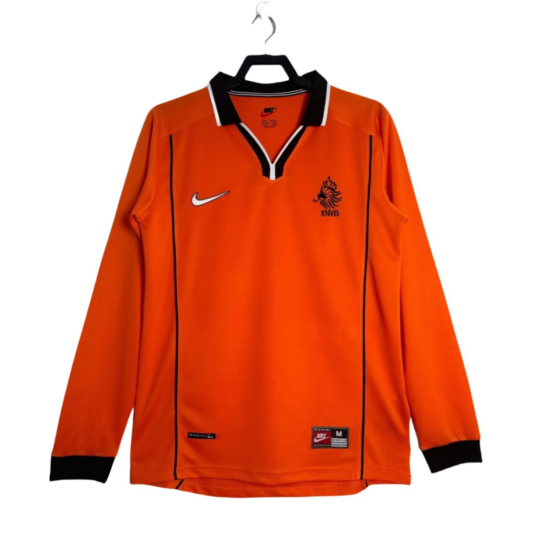 Holland 1998 Home Long Sleeve Retro Jersey