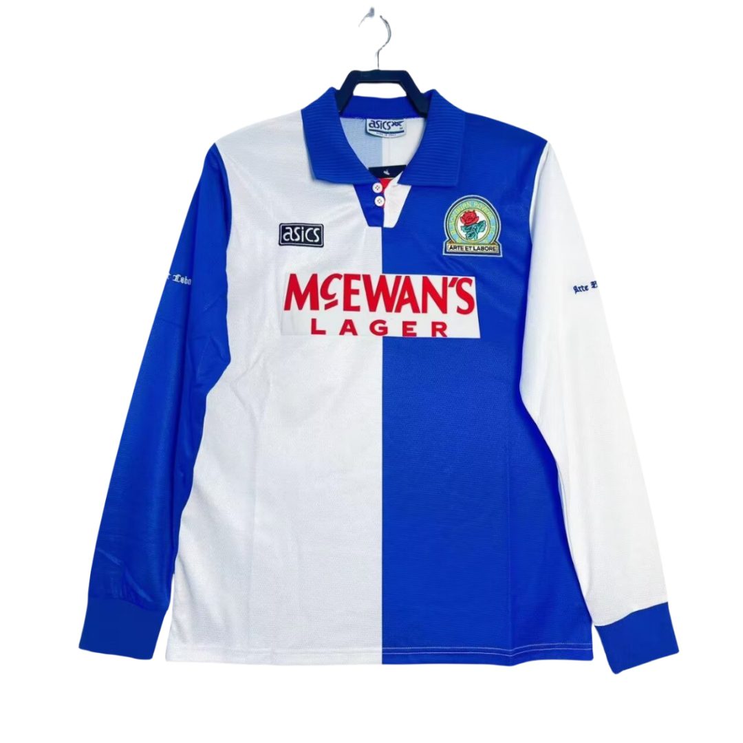 Blackburn Rovers 1994 1995 Home Long Sleeve Jersey