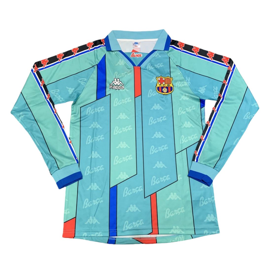 Barcelona 1996 1997 Away Long Sleeve Jersey