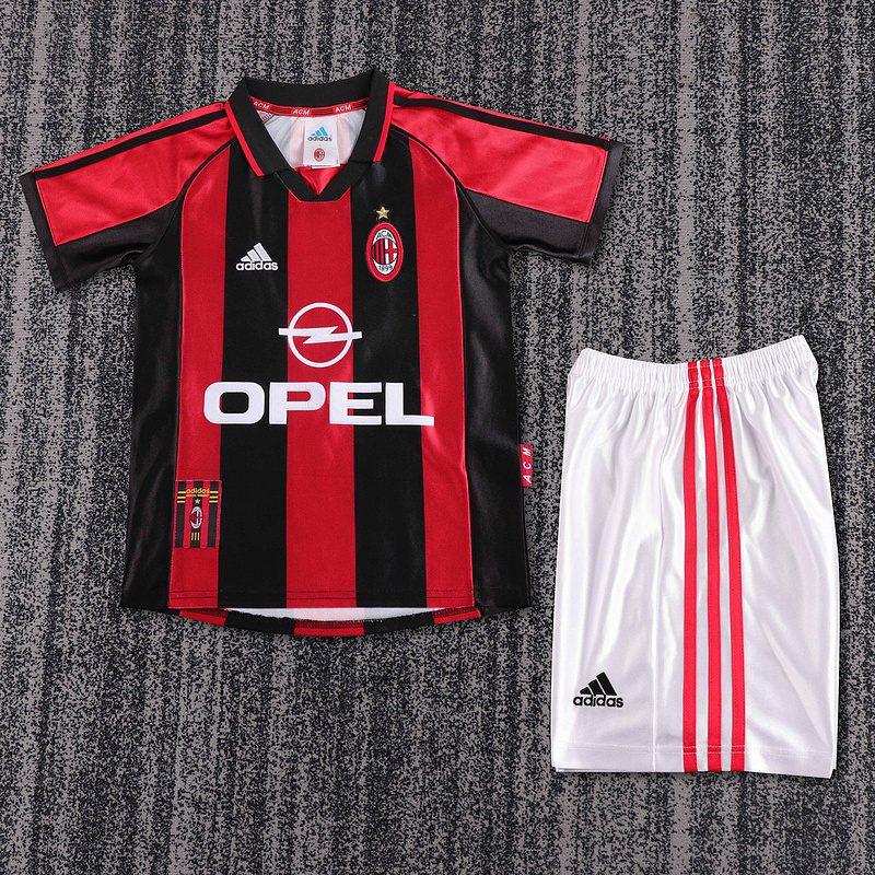AC Milan 1998 1999 Home Kid Kit (Jersey and Short) - Image 3