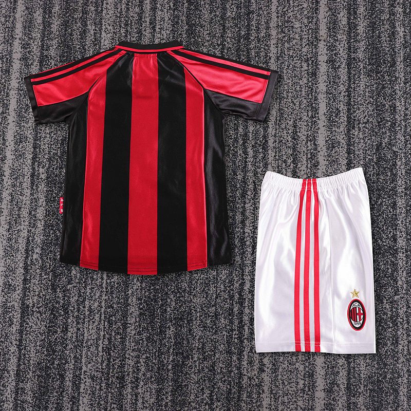 AC Milan 1998 1999 Home Kid Kit (Jersey and Short) - Image 4