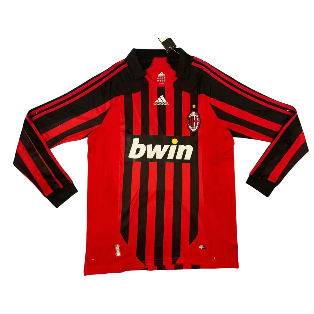 AC Milan 2007 2008 Home Long Sleeve Jersey
