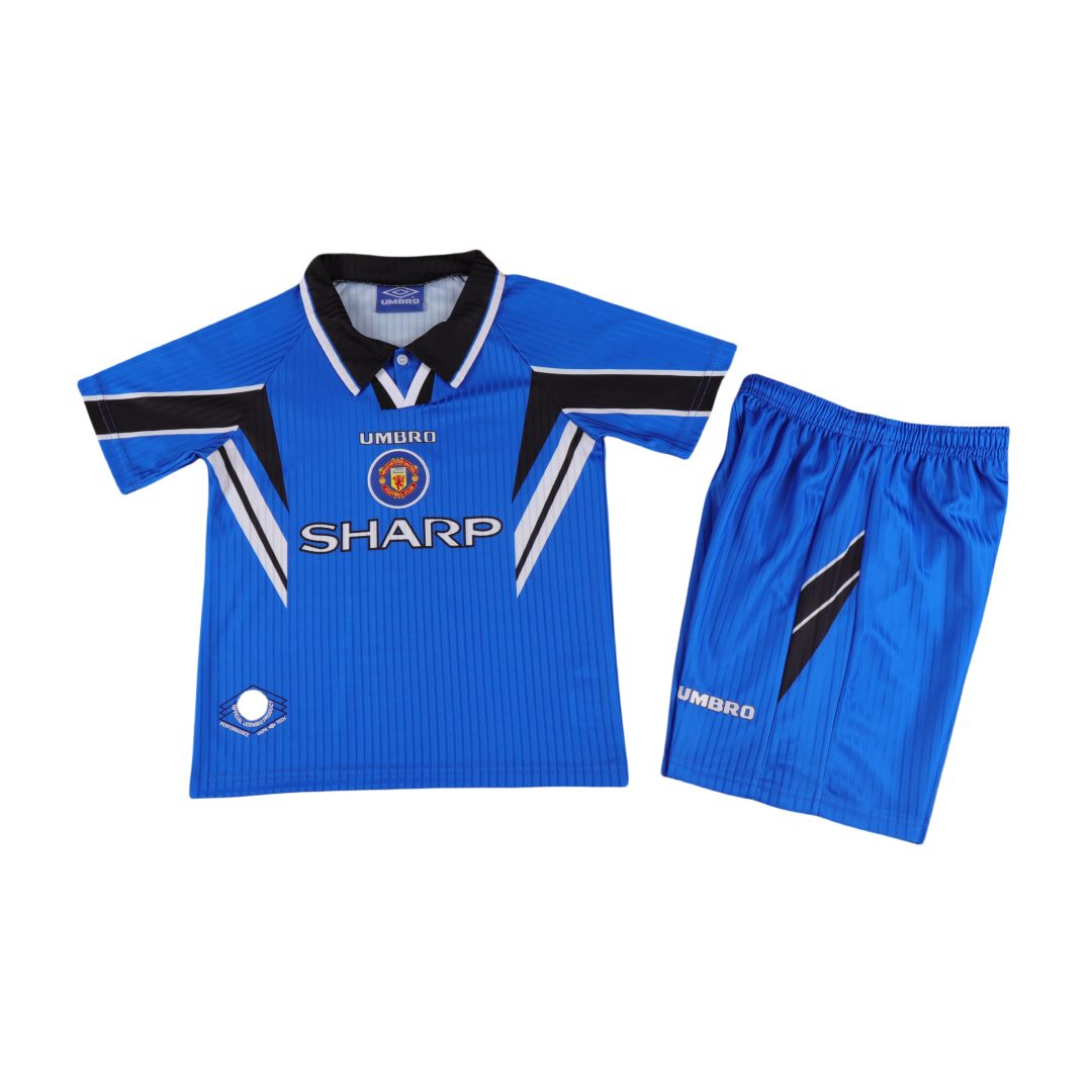 Manchester United 1996 1998 Away Retro Kid Kit (Jersey and Short)