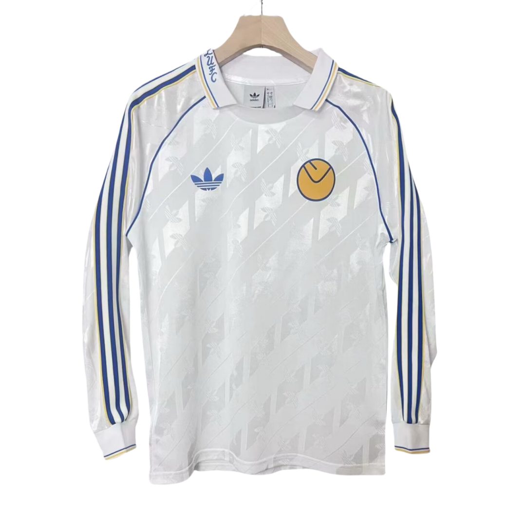 Leeds United White Special Long Sleeve Retro Jersey 2024 2025