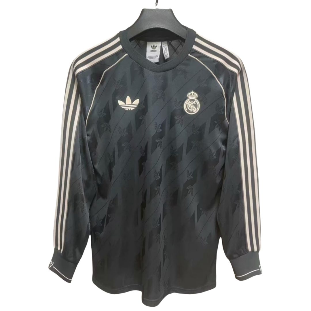 Real Madrid Black Special Long Sleeve Retro Jersey 2024 2025