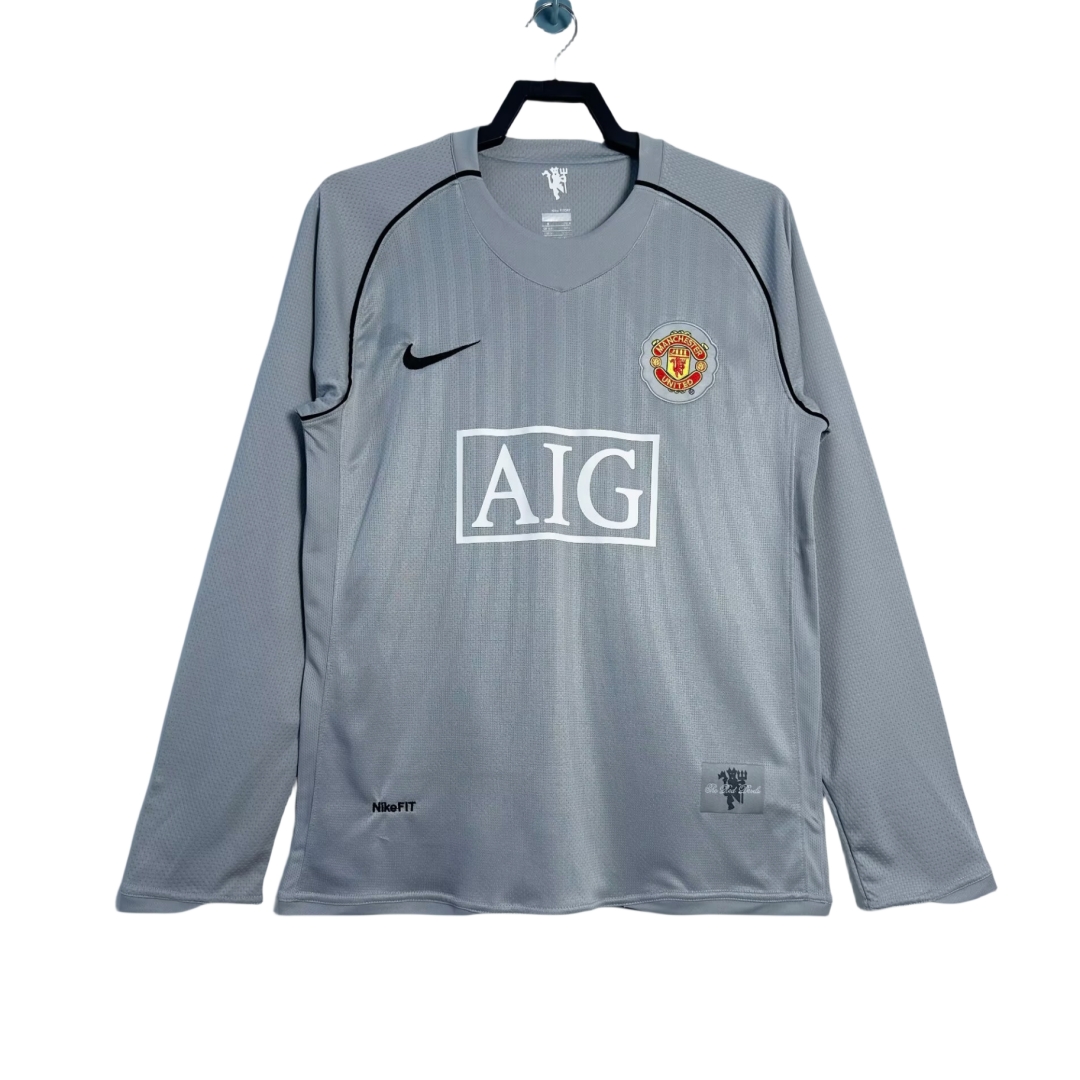 Manchester United 2007 2008 Gray GK Long Sleeve Jersey