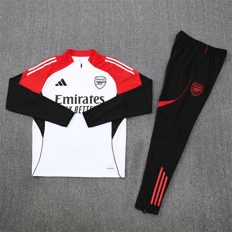Arsenal White Red Tracksuit 25/26 - Image 3