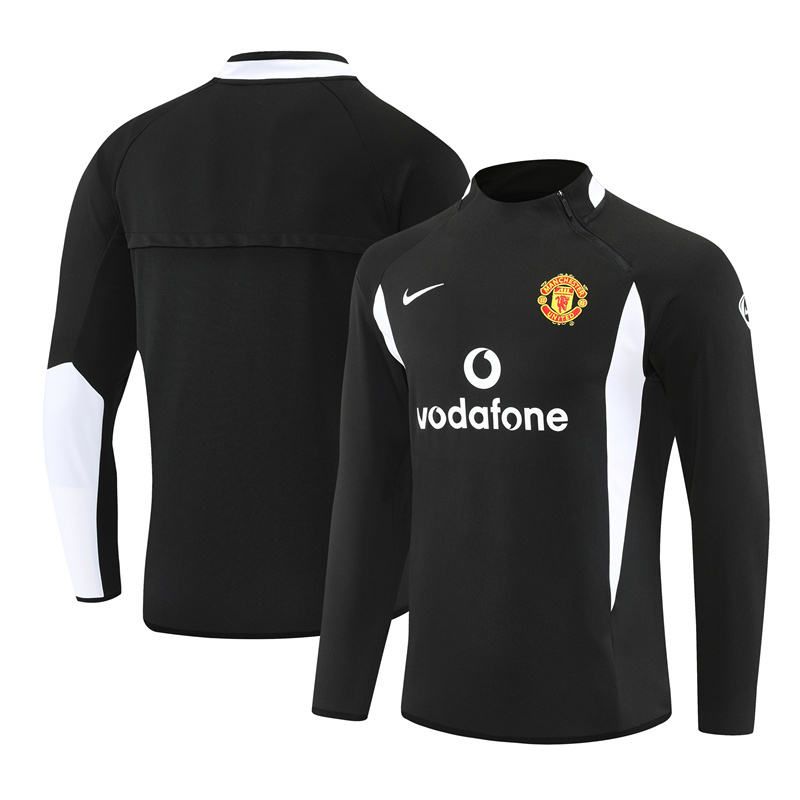 Manchester United Black Long Sleeve Training Jersey 2002 2003