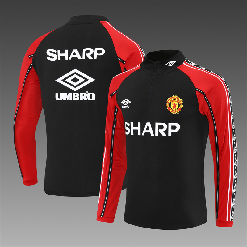 Manchester United Black Long Sleeve Training Jersey 1998 1999