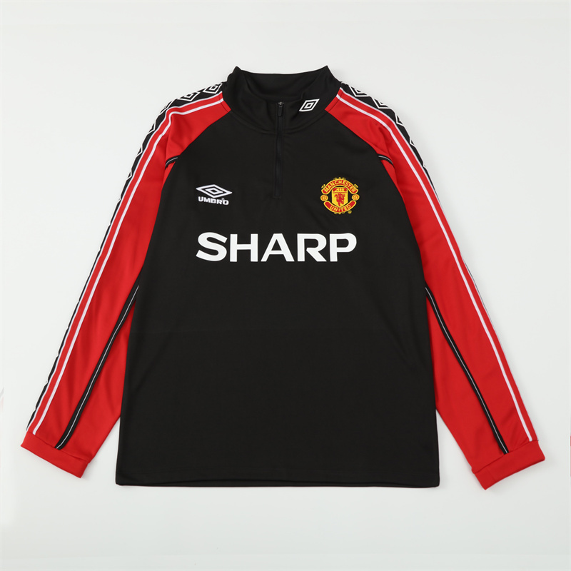 Manchester United Black Long Sleeve Training Jersey 1998 1999 - Image 4