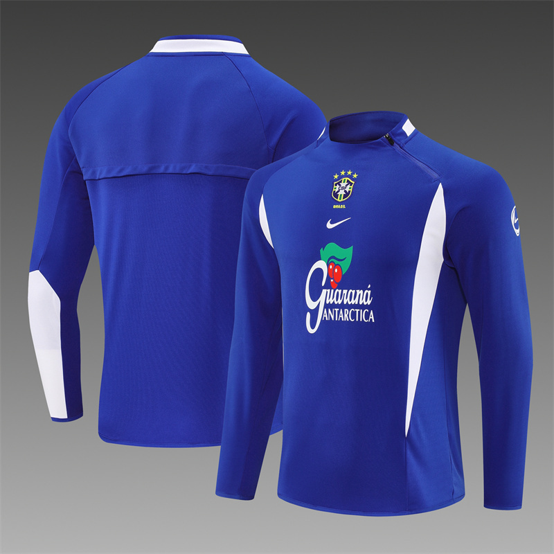 Brazil Blue Long Sleeve Training Jersey 2002