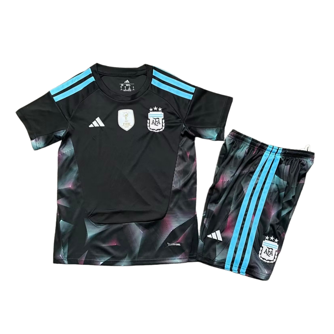 Argentina Black GK kid Kit - World Cup 2026 (Jersey and Short)