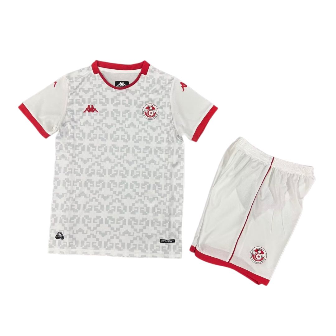 Tunisia Away kid Kit - World Cup 2026(Jersey and Short)