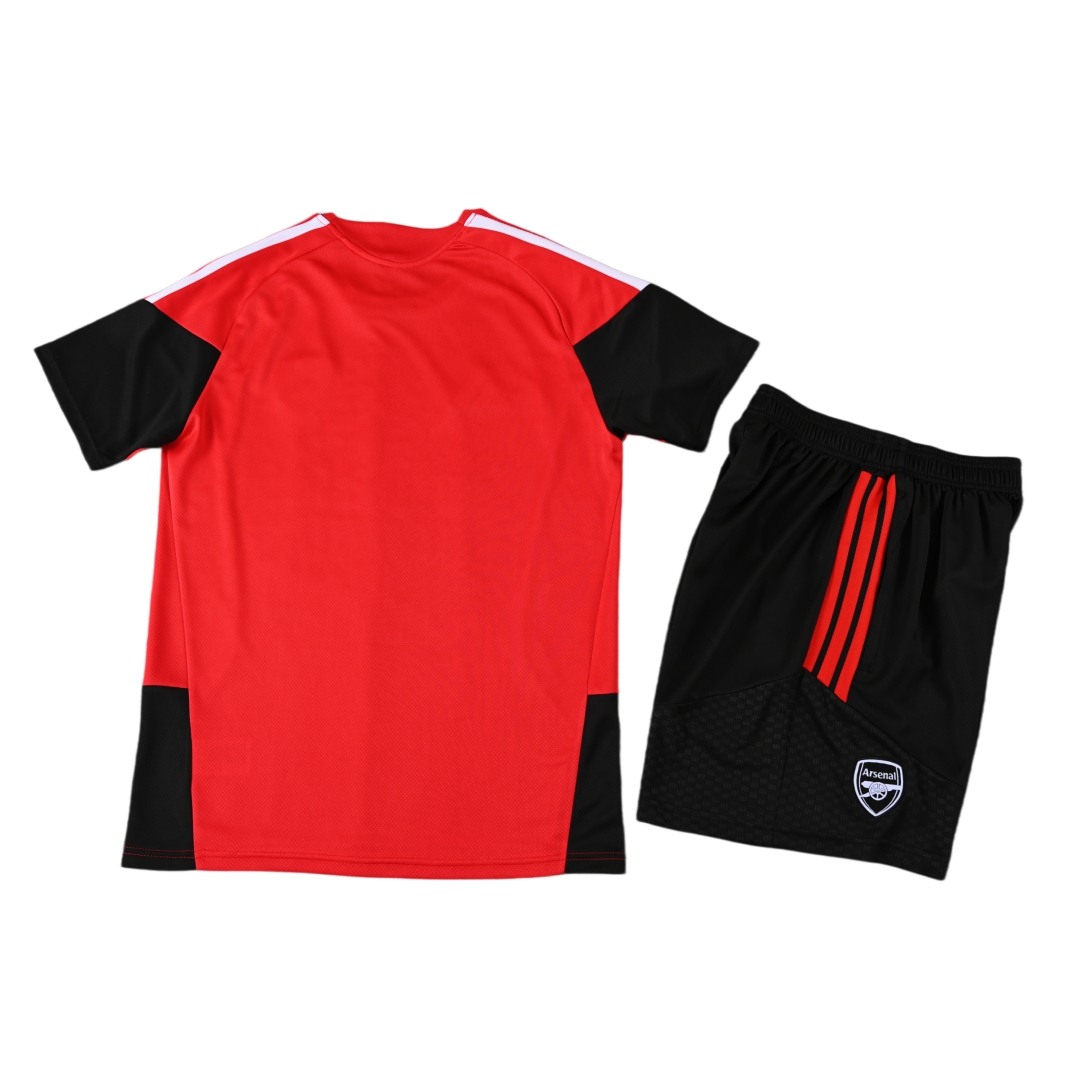 Arsenal Red Short Sleeve Training Suit 2627 - Image 4